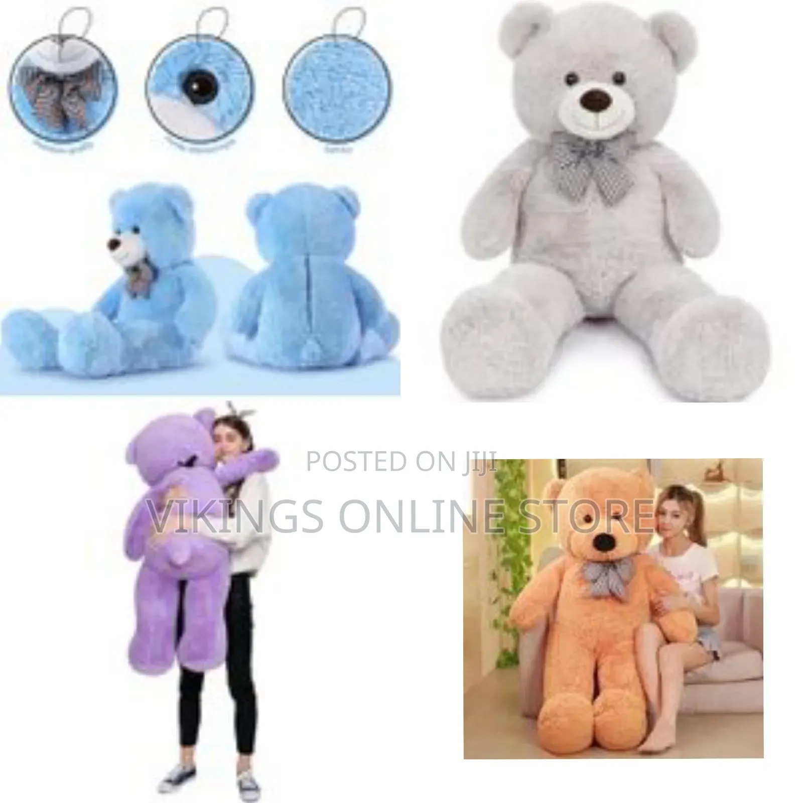 55 Inch/ 140cm Big Fluffy Giant Teddy Bear Toy Stuffed Animal Plush