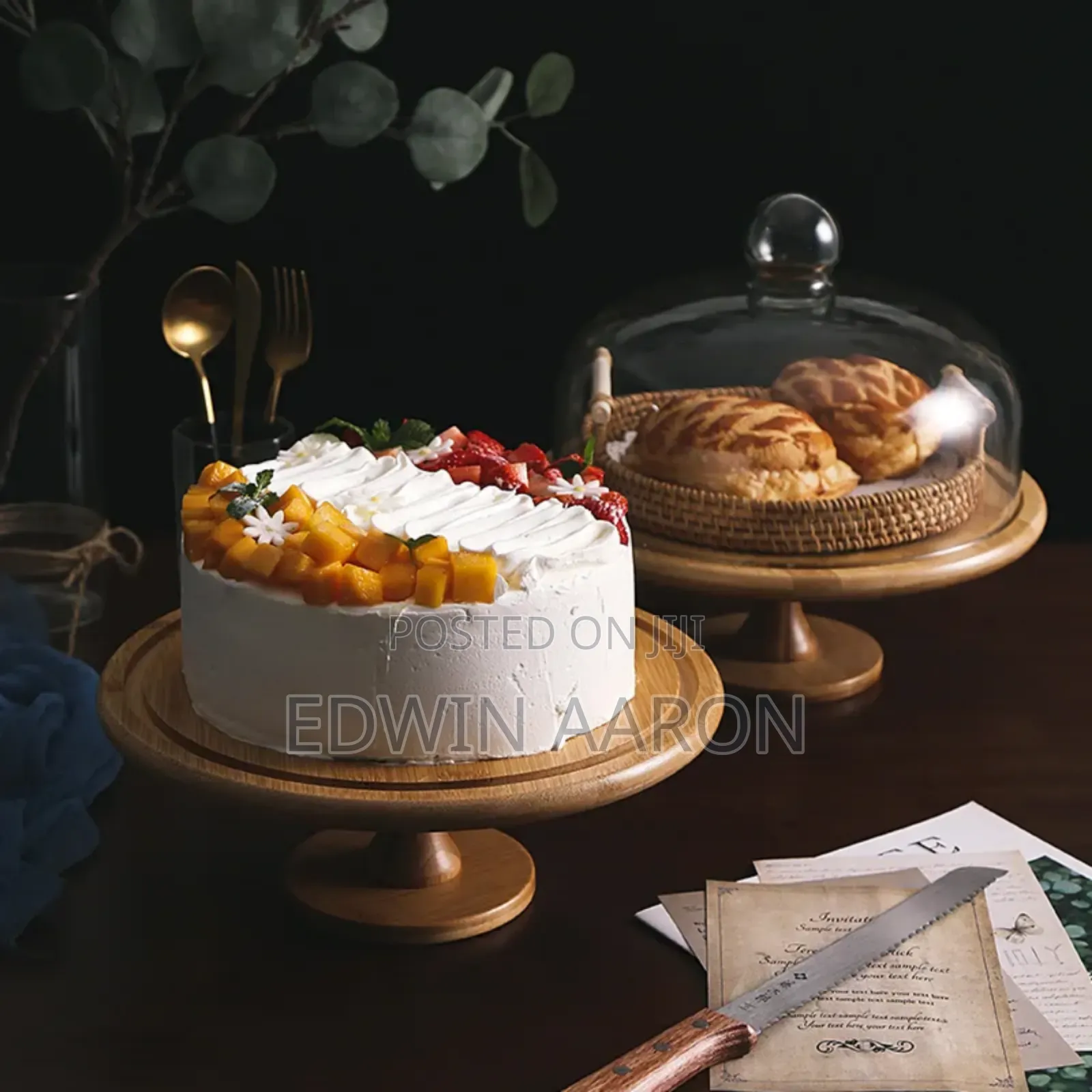 Cake Stand With Glass Cover