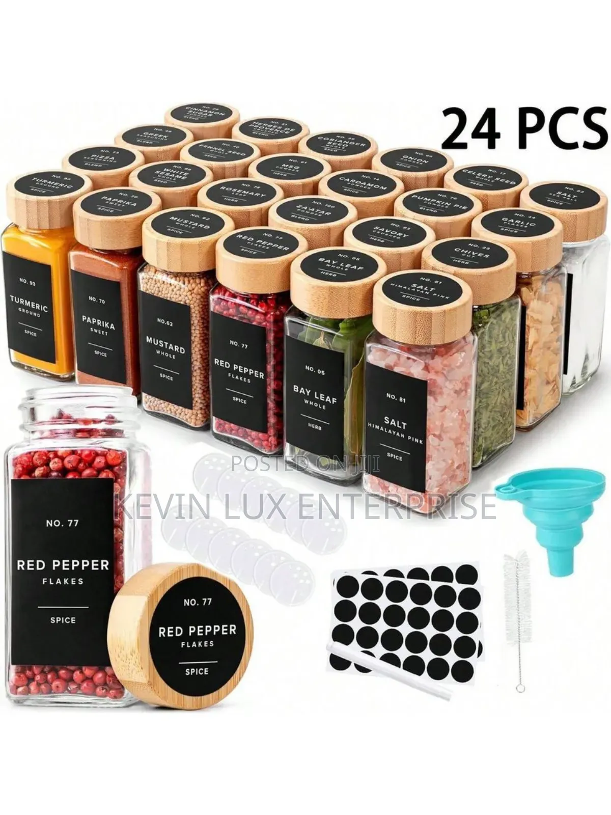 Glass Spice Tins Dozen