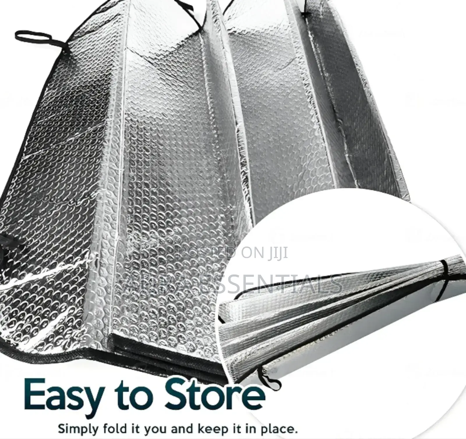 Premium Quality Accordion Metallic Reflective Car Sun Shade