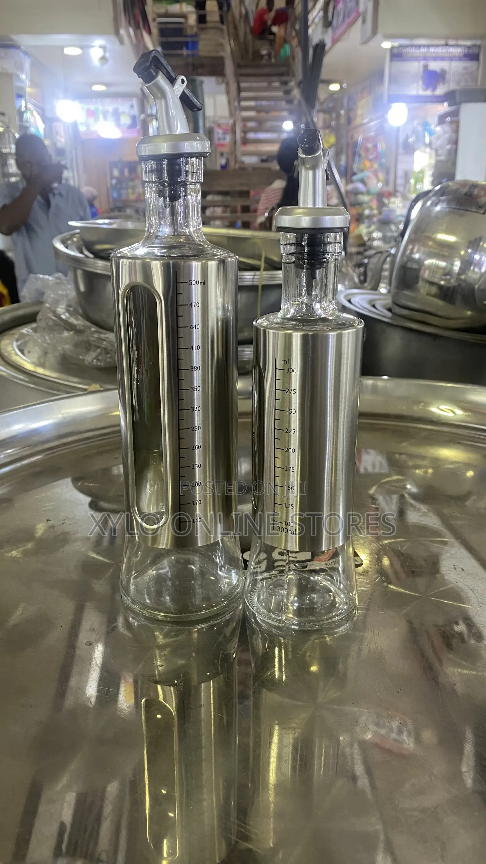 Glass and Stainless Steel Oil Dispenser Bottles 40000(500mls