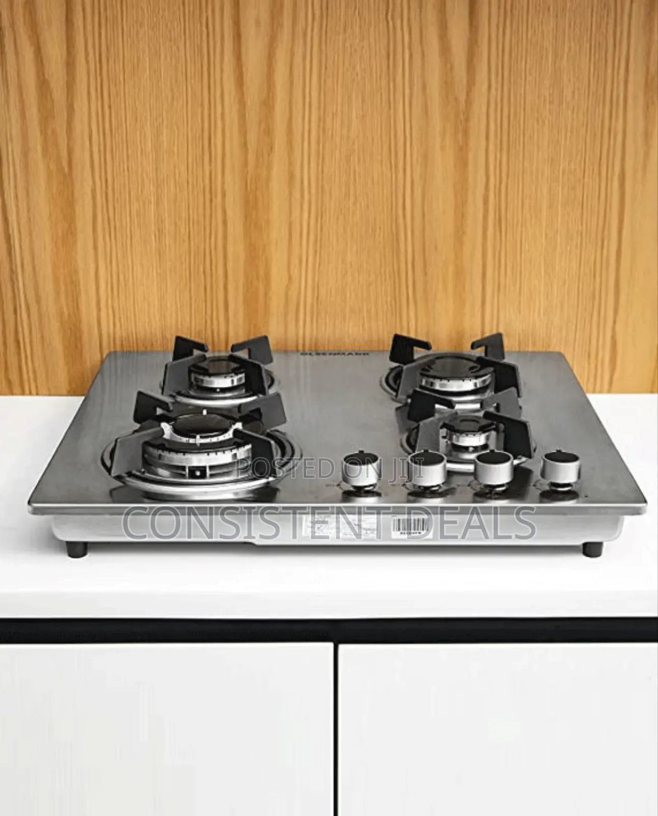 Geepas Highly Durable Stainless Steel 2 in 1 Built in Gas Hob