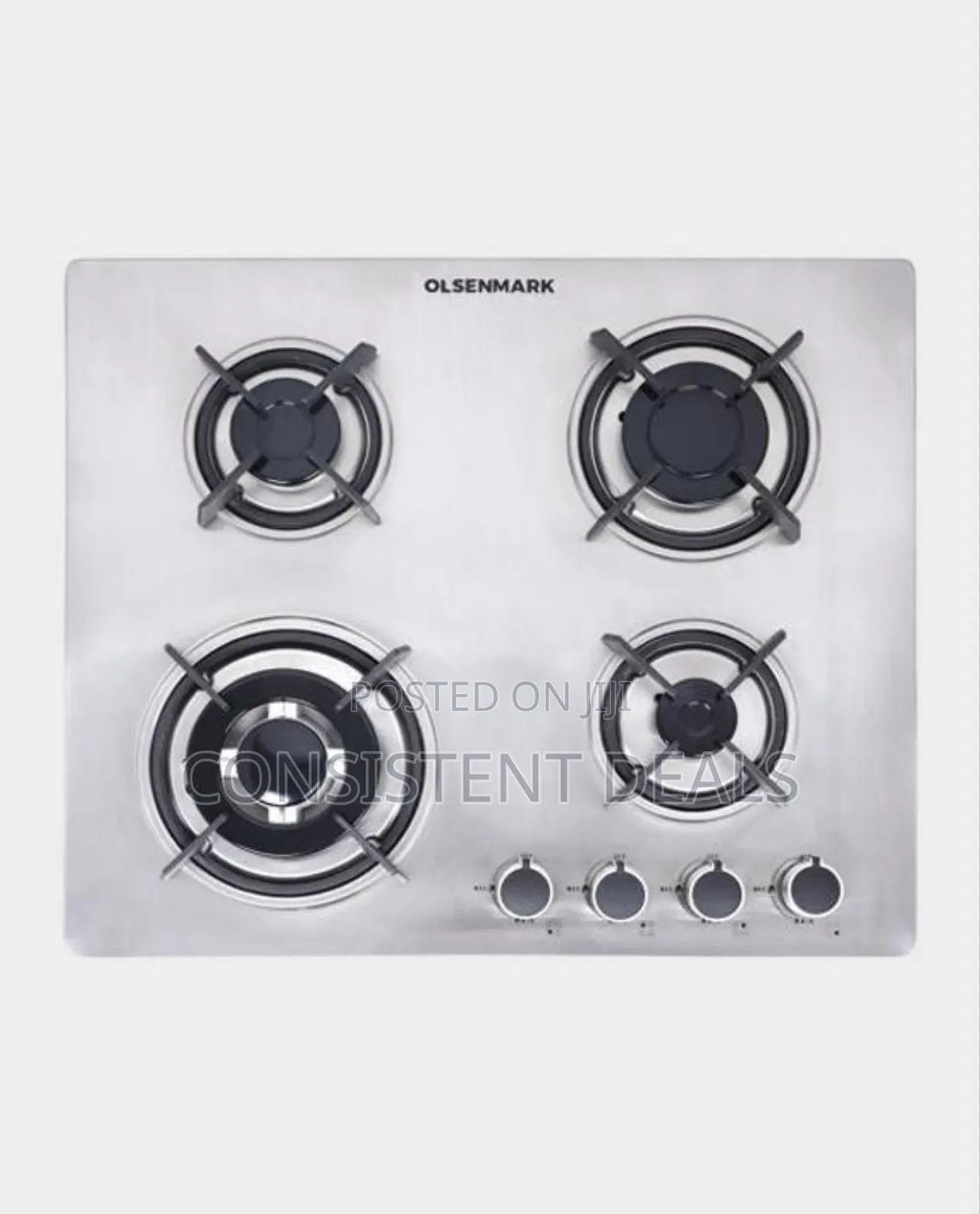 Geepas Highly Durable Stainless Steel 2 in 1 Built in Gas Hob