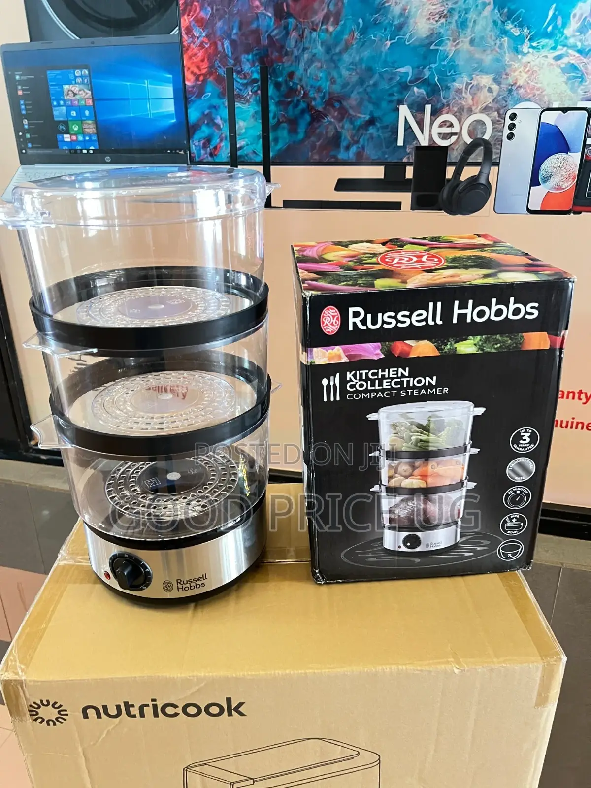 Russell Hobbs Kitchen Collection Compact Steamer 3-Tier Food Steamer