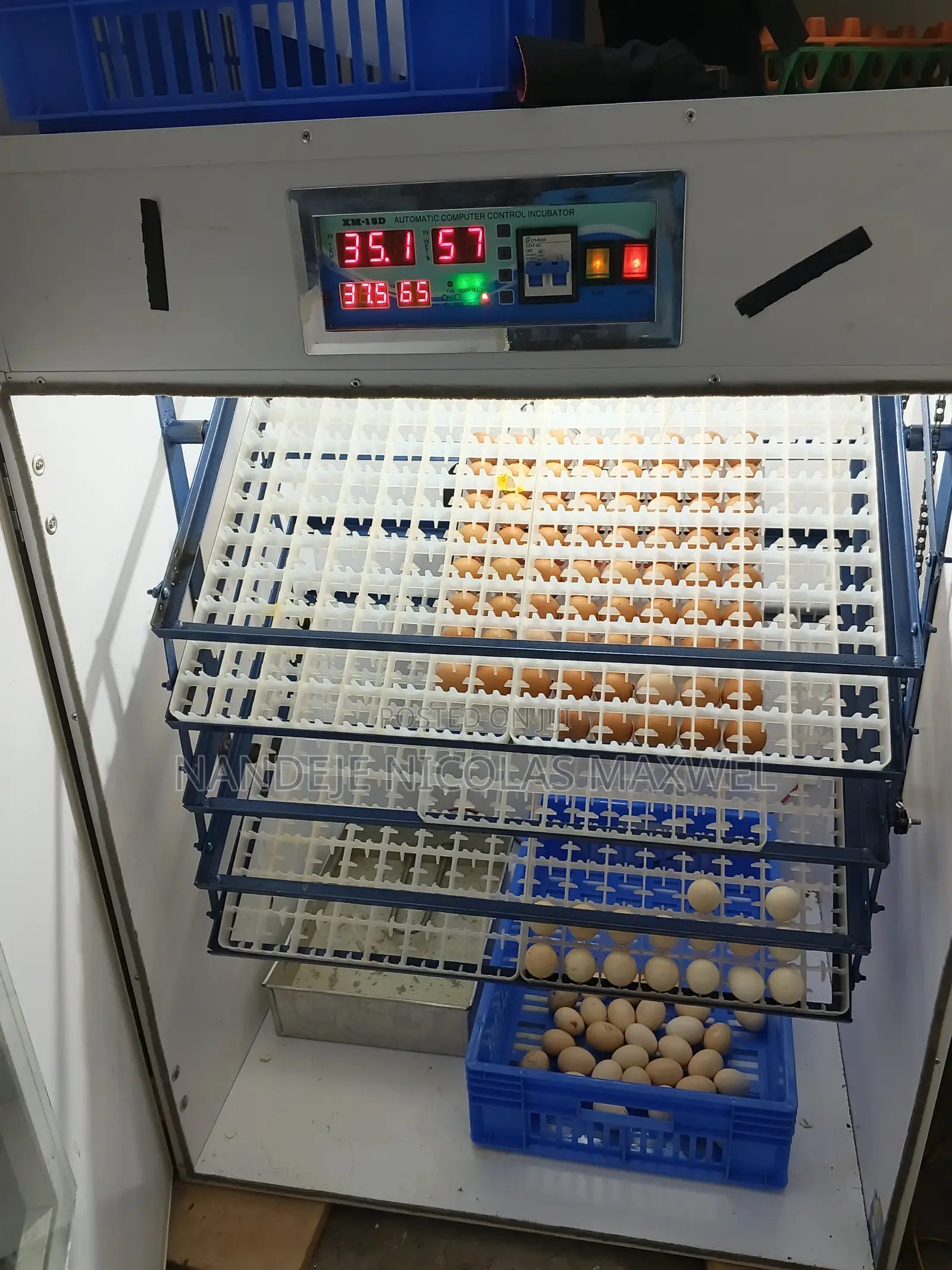Egg Incubator With A Free Back Up Generator