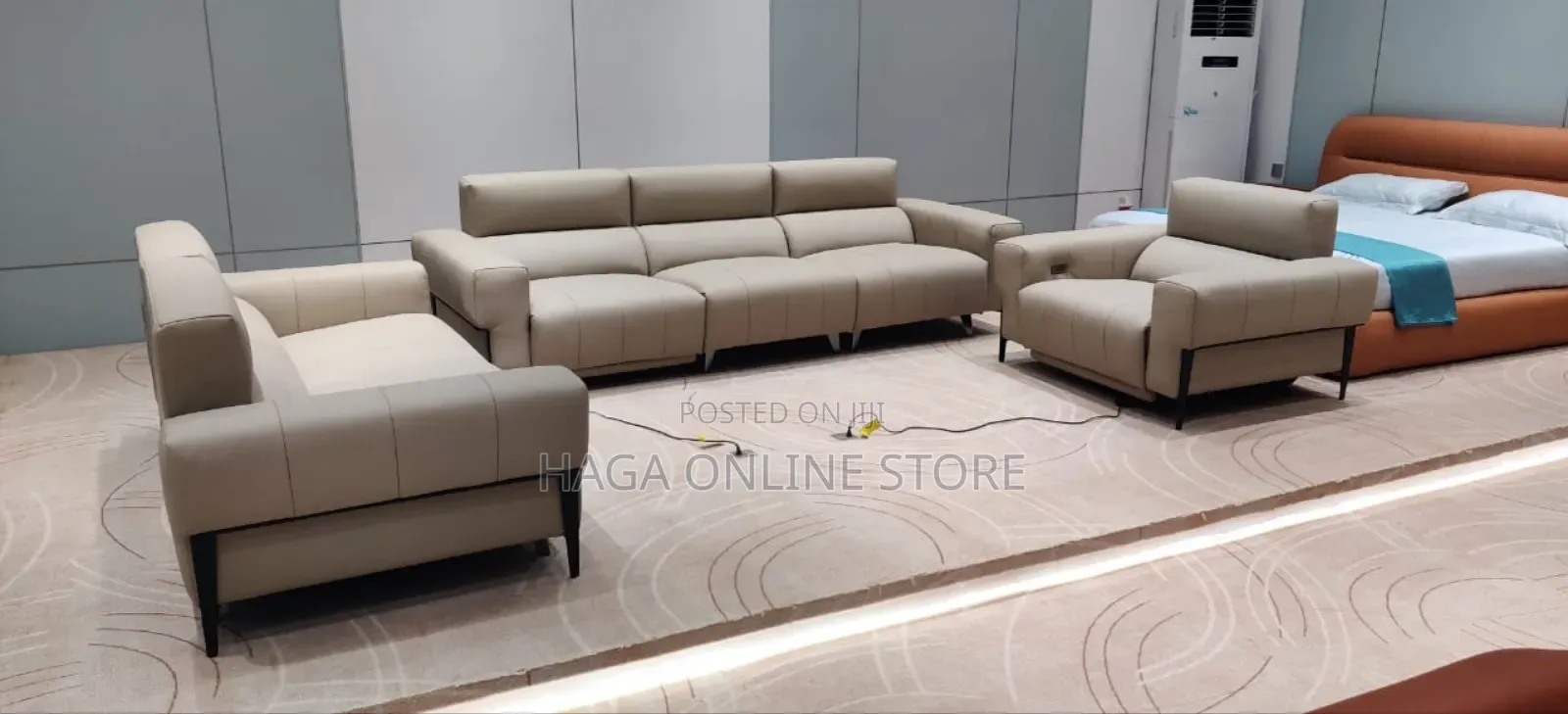Electric Recliner Leather Sofa