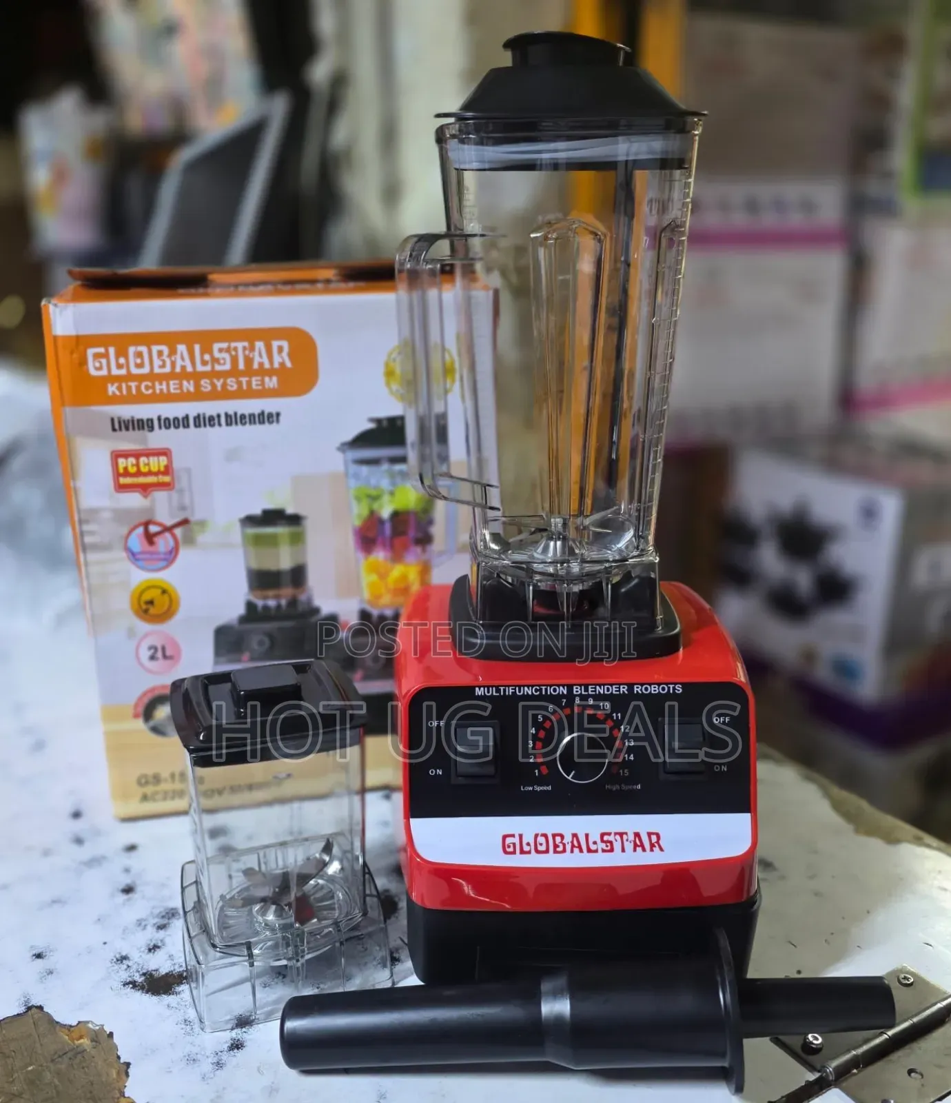 Global Star Heavy Duty Juice Commercial Blender 2 Liters 2 in 1