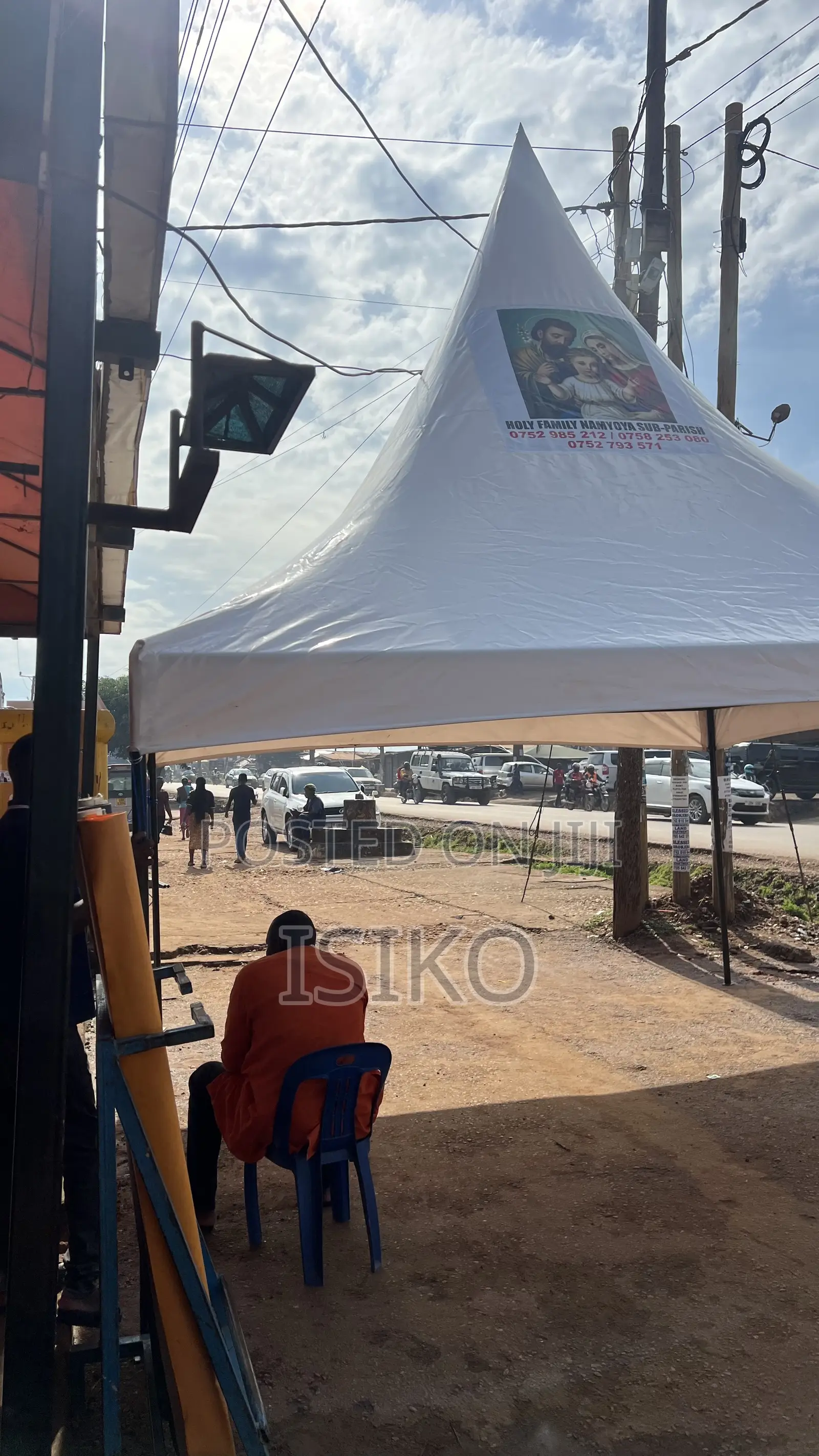 A 50 Seater Pure White Elastic Material