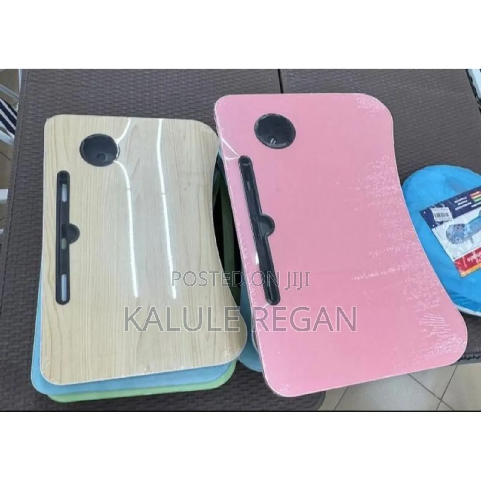 Foldable Laptop Table With Cup Holder - Multicolor