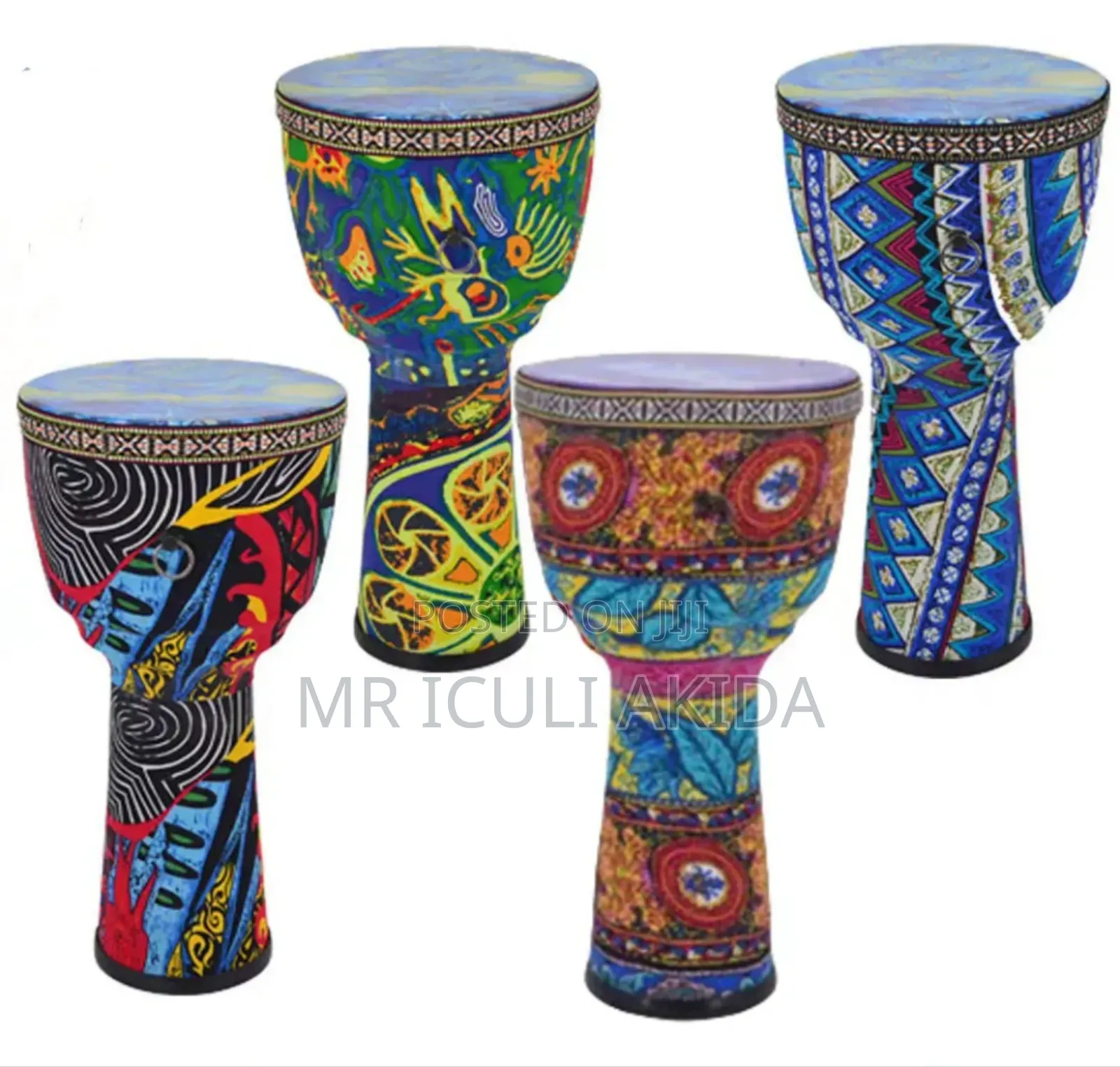 Colorful African Djembe Hand Drumsgoblet-Shaped Percussion Instruments