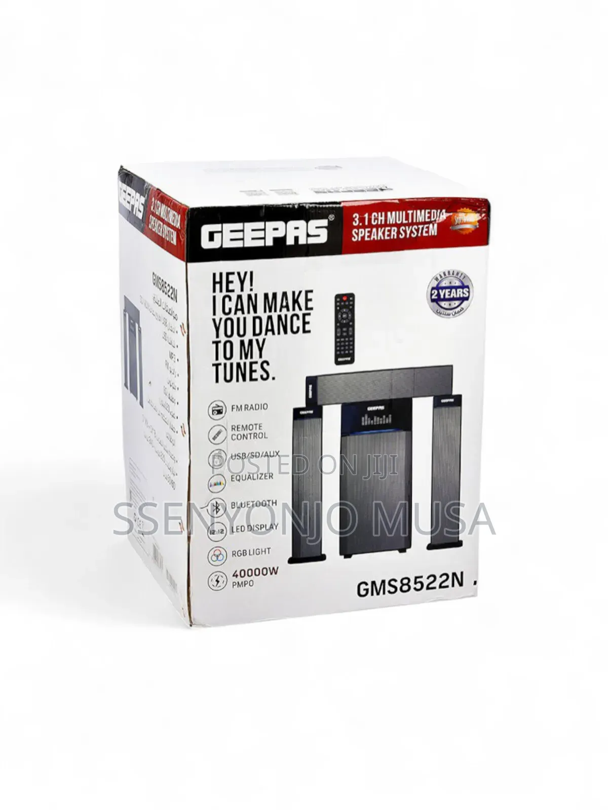 Geepas Geepas Woofer 3.1ch – Bluetooth, Usb, Fm Radio, 40000w Pmpo