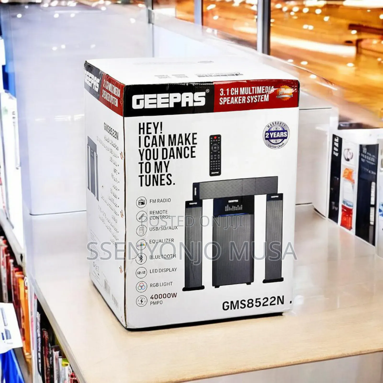 Geepas Geepas Woofer 3.1ch – Bluetooth, Usb, Fm Radio, 40000w Pmpo