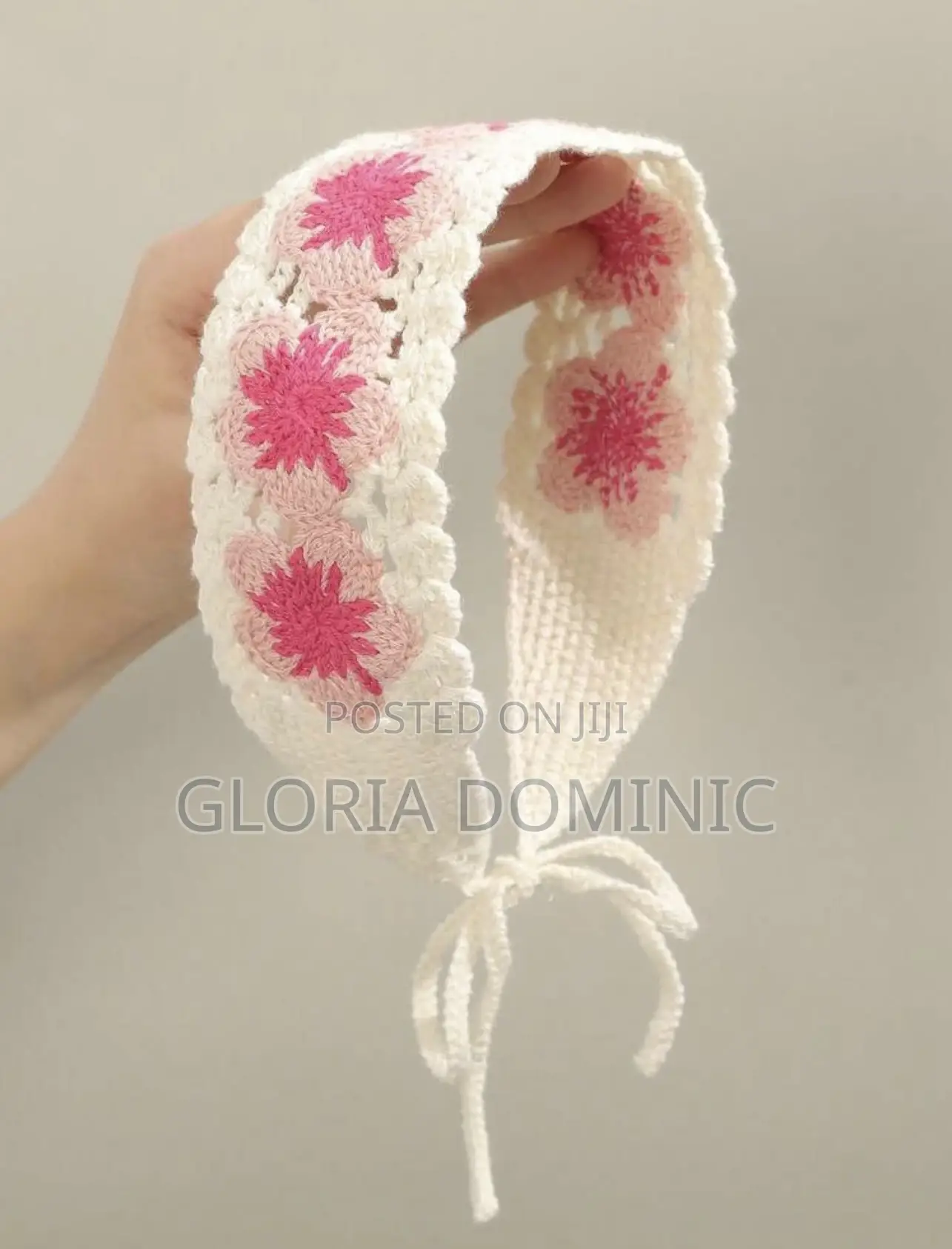 Boho Crochet Floral Headband