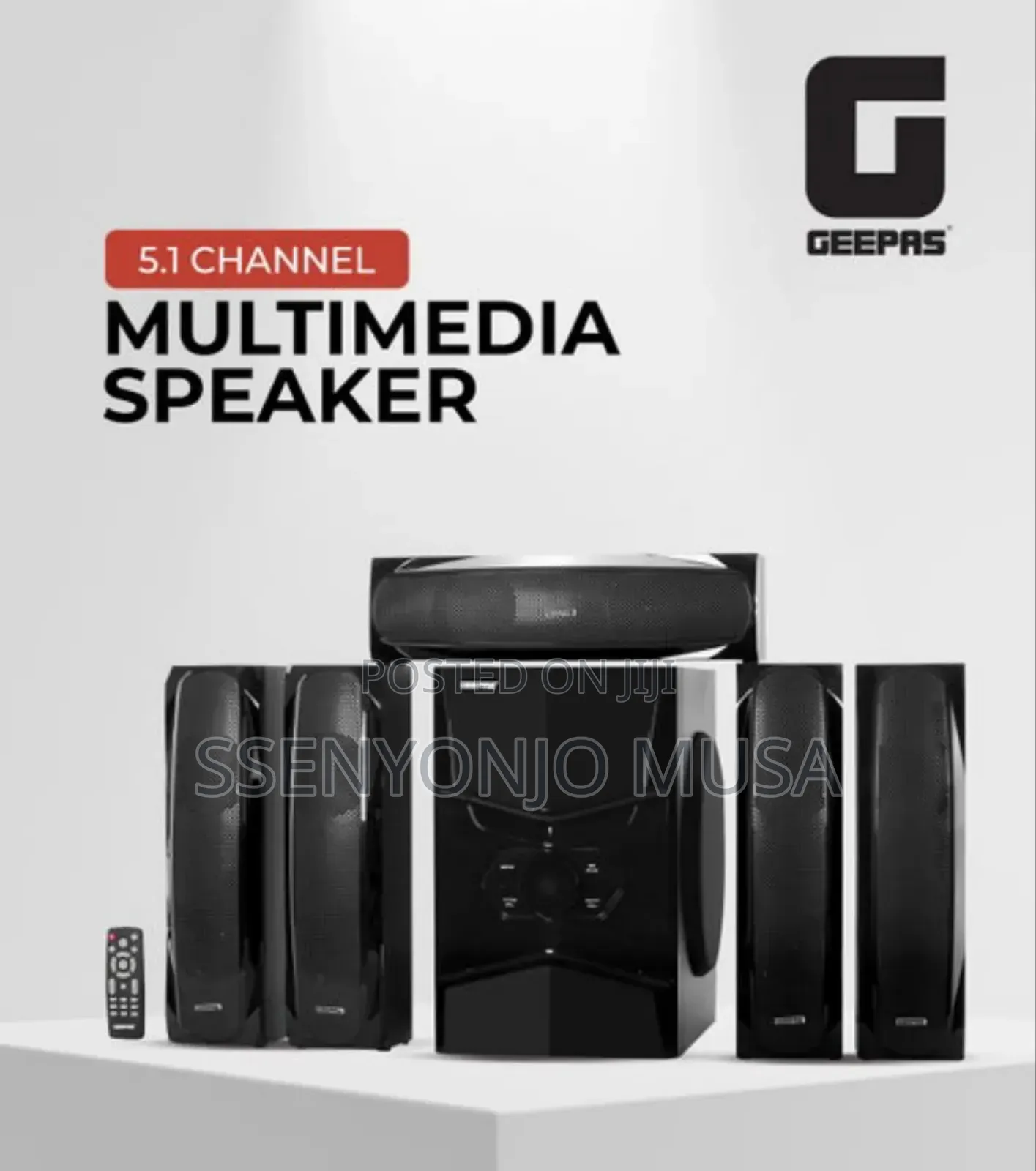 Geepas 5.1ch Multimedia Woofer – Bluetooth, Usb/Sd/Fm, Karaoke, 10000w