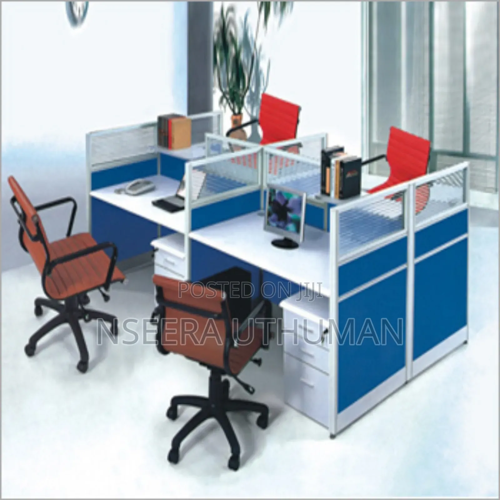 4 Seater Office Work Station