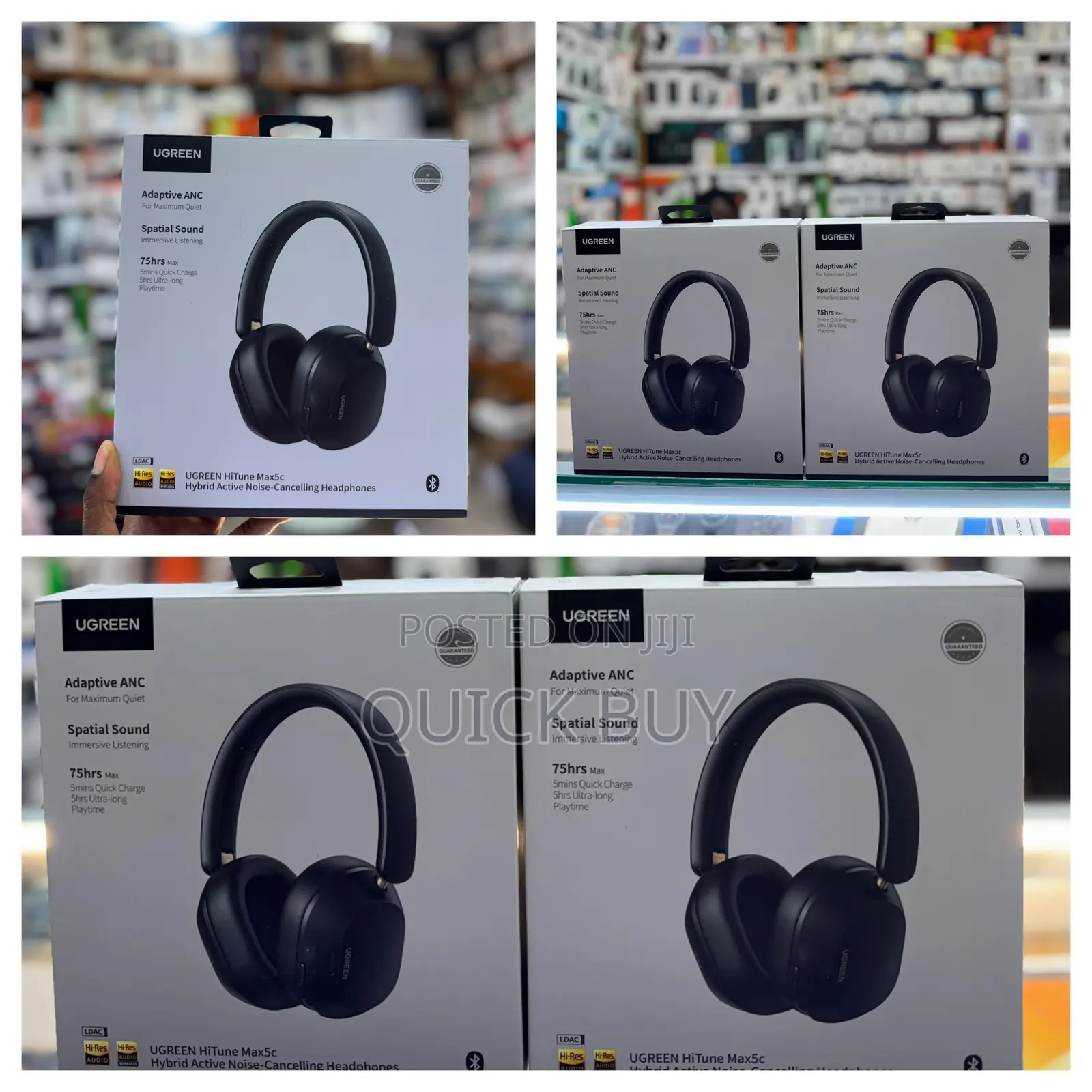 Ugreen Hitune Max5c Hybrid Active Noise-Cancelling Headphones.