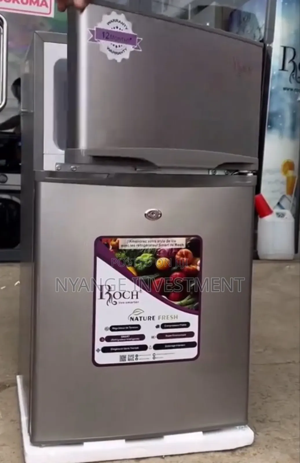 Roch Double Door Fridge 110l.Roch Fridge