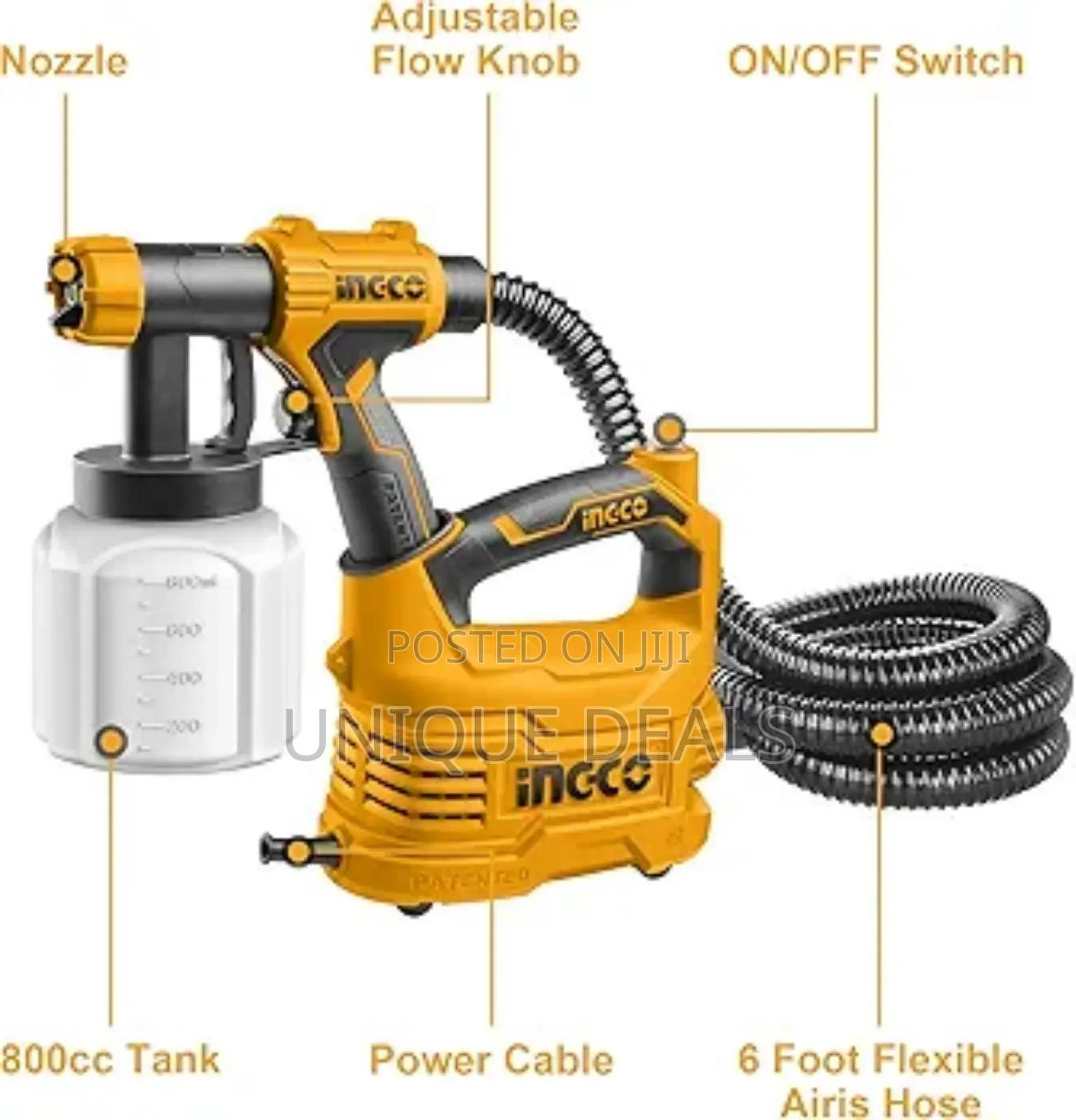 Floor Based Spray Gun, 800ml Paint Sprayer