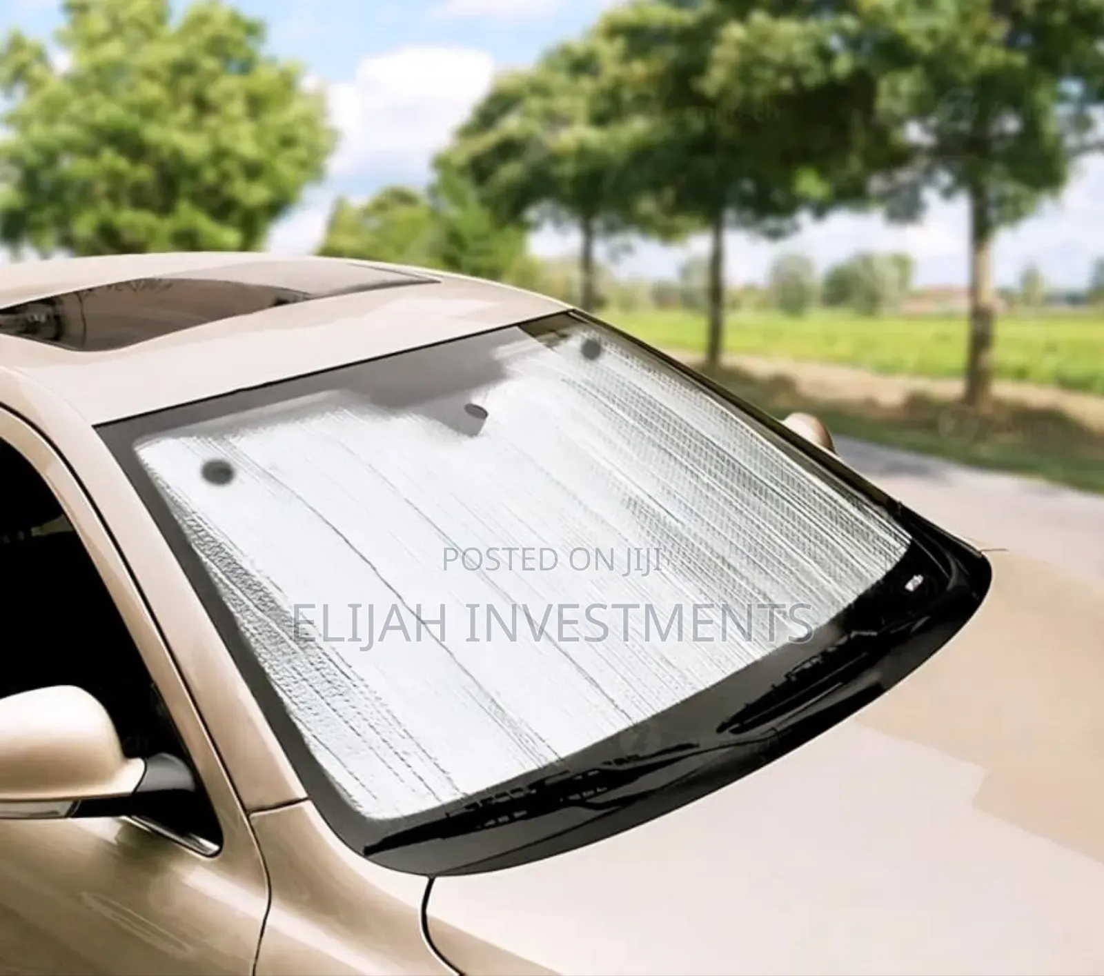 Premium Quality Accordion Metallic Reflective Car Sun Shade