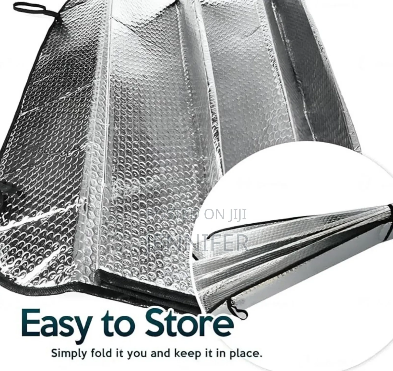 Premium Quality Accordion Metallic Reflective Car Sun Shade