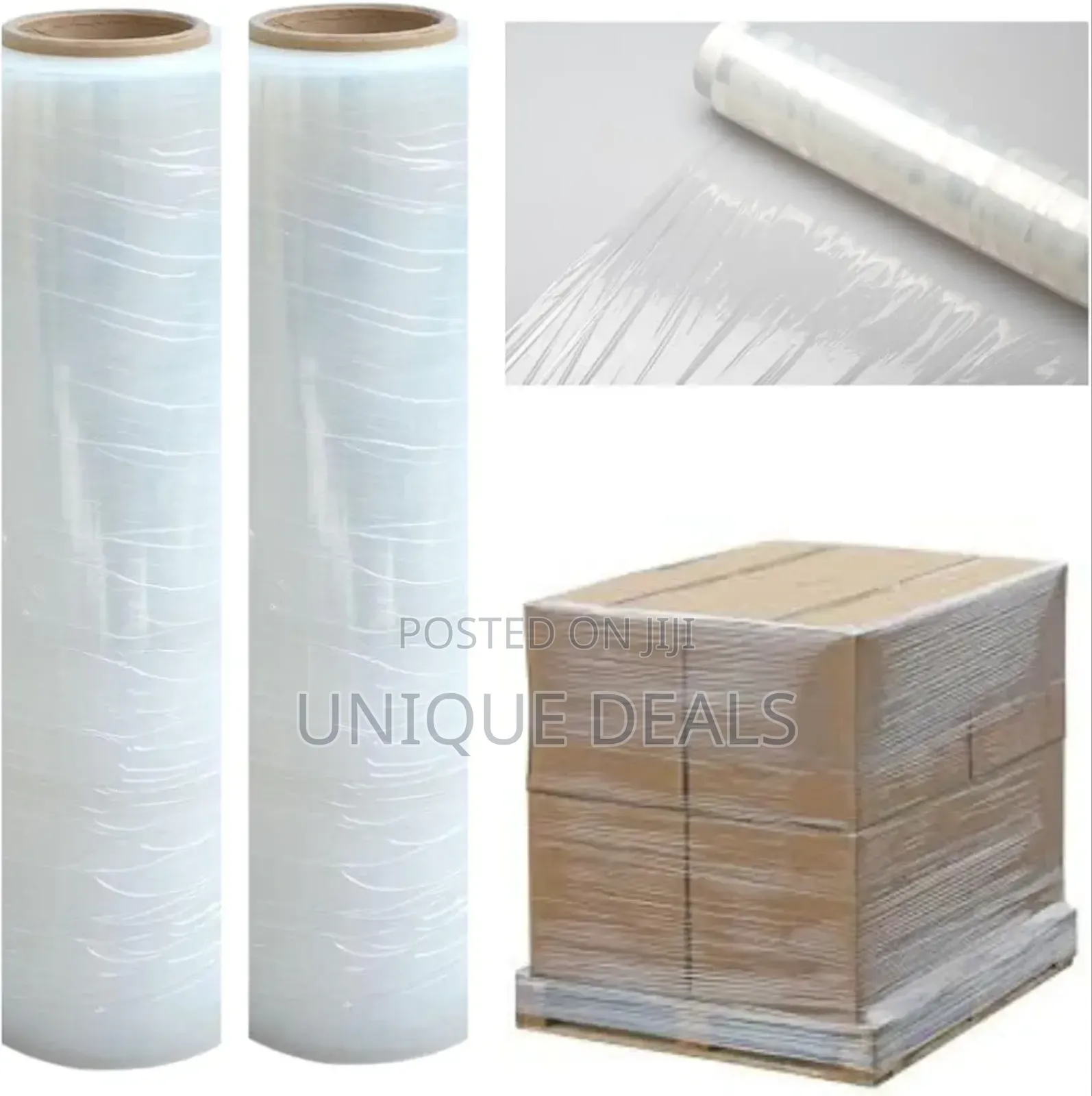 2 Rolls Clear Pallet Wrap Stretch Film Shrink Wrap