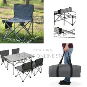 4 Portable Collapsible Picnic Camping Chairs Outdoor and 1 Aluminum