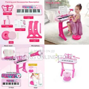 Love Mini Kids Keyboard Toys for Girls - 37 Keys Pianos Toy With Stool