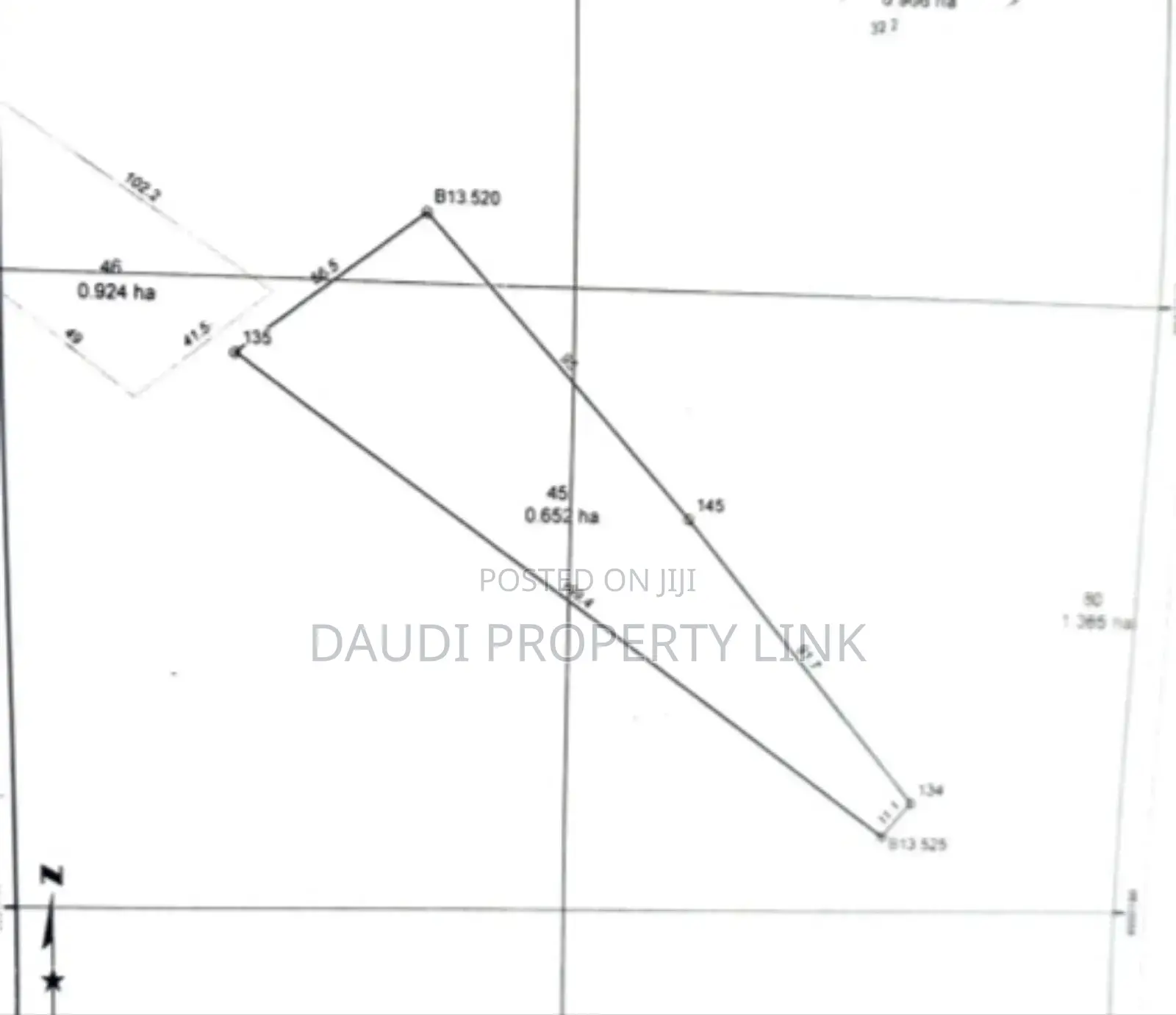 21⁄2 , 11⁄2 and 31⁄2acres at 34m Per Acre From 38m at Acre, in Rubaya Mb.