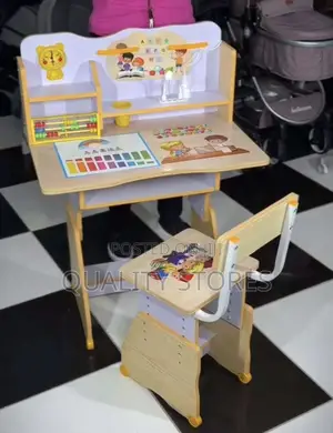 Wooden Kids Table and Chair Brown