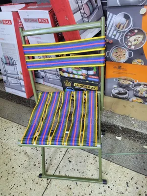 Portable Folding Chair With Woven Fabric Seat – Strong Metal Frame