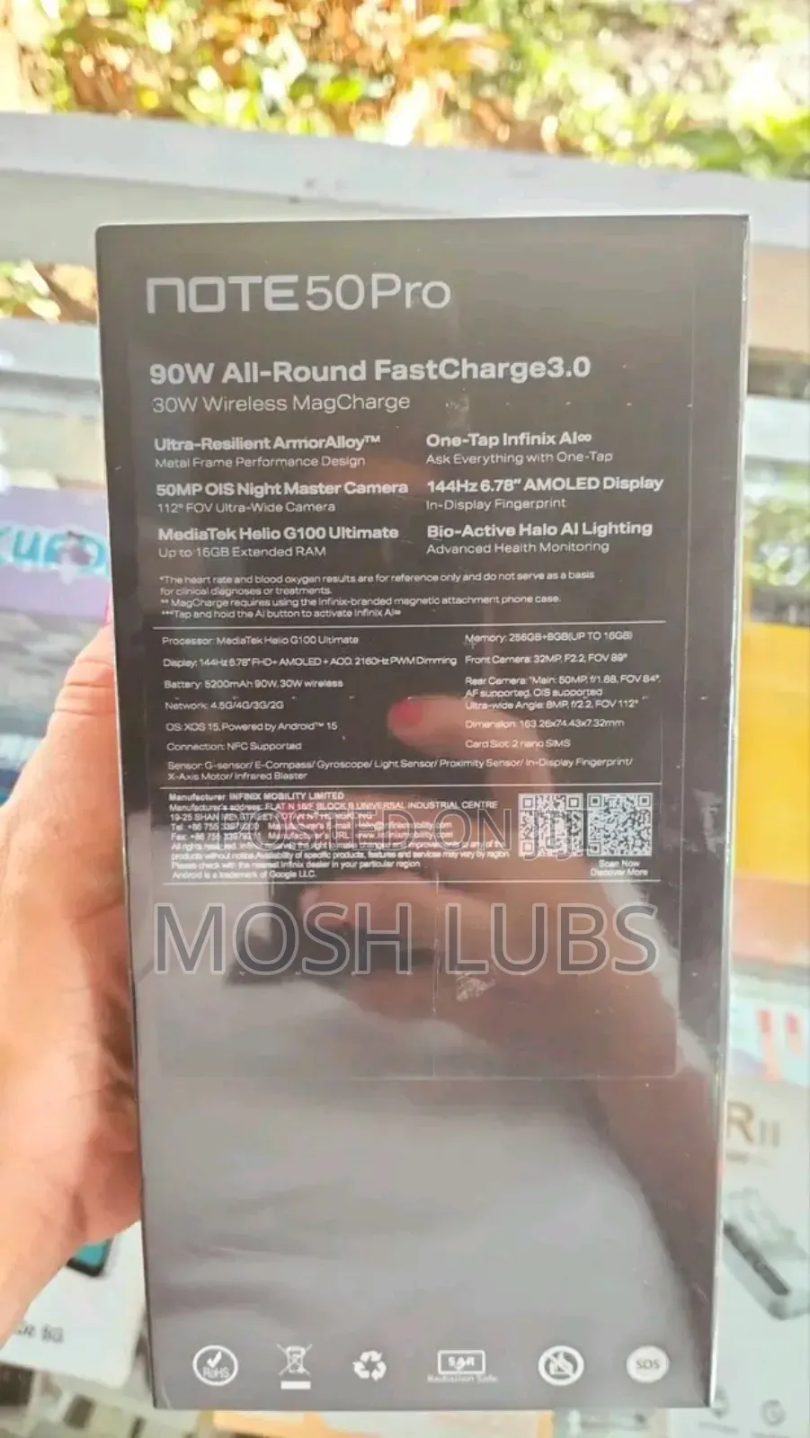 New Infinix Note 50 Pro 256 GB Black