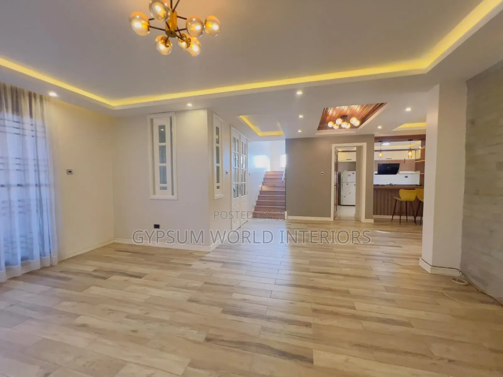 Gypsum Ceiling Livingroom and Kitchen
