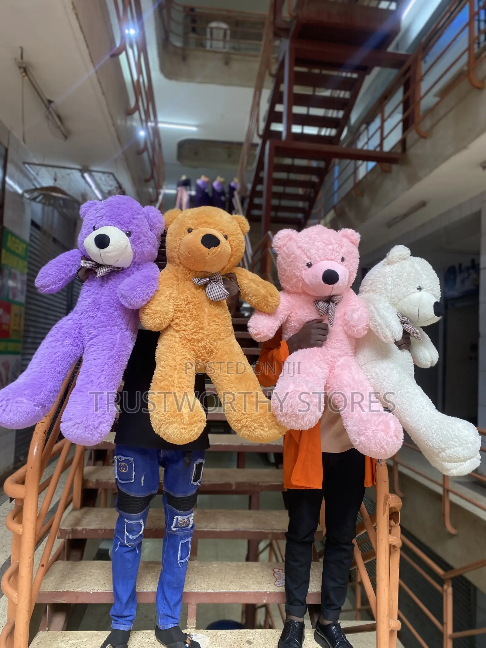 100cm Teddy Bear With Ribbon