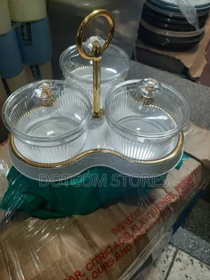 Elegant Fluted Glass Storage Jar Set