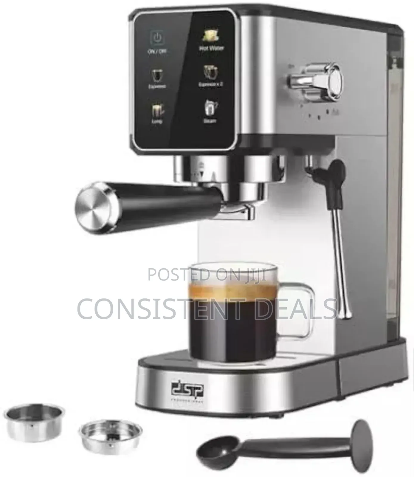 DSP 20 Bar 1350w Professional Stainless Steel Espresso Coffee Machine