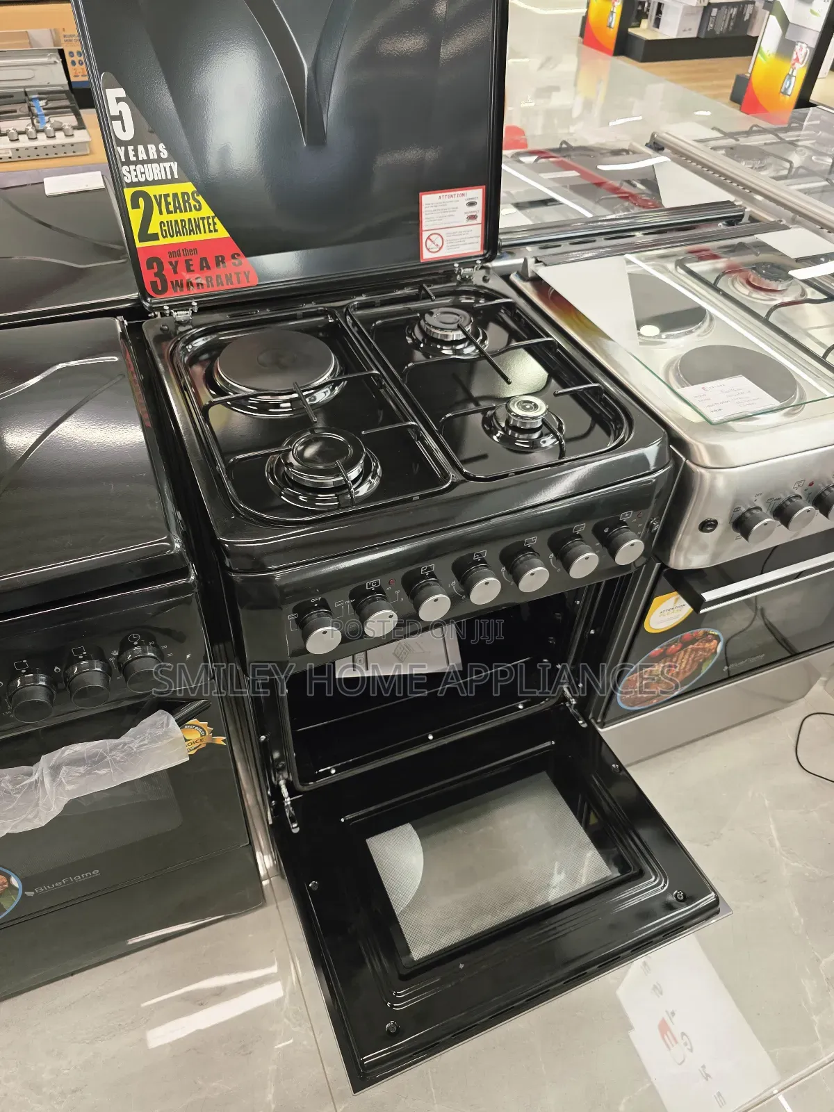 69cm*60cm Blueflame (3+1) Electric Cooker Oven Black Color at Discount