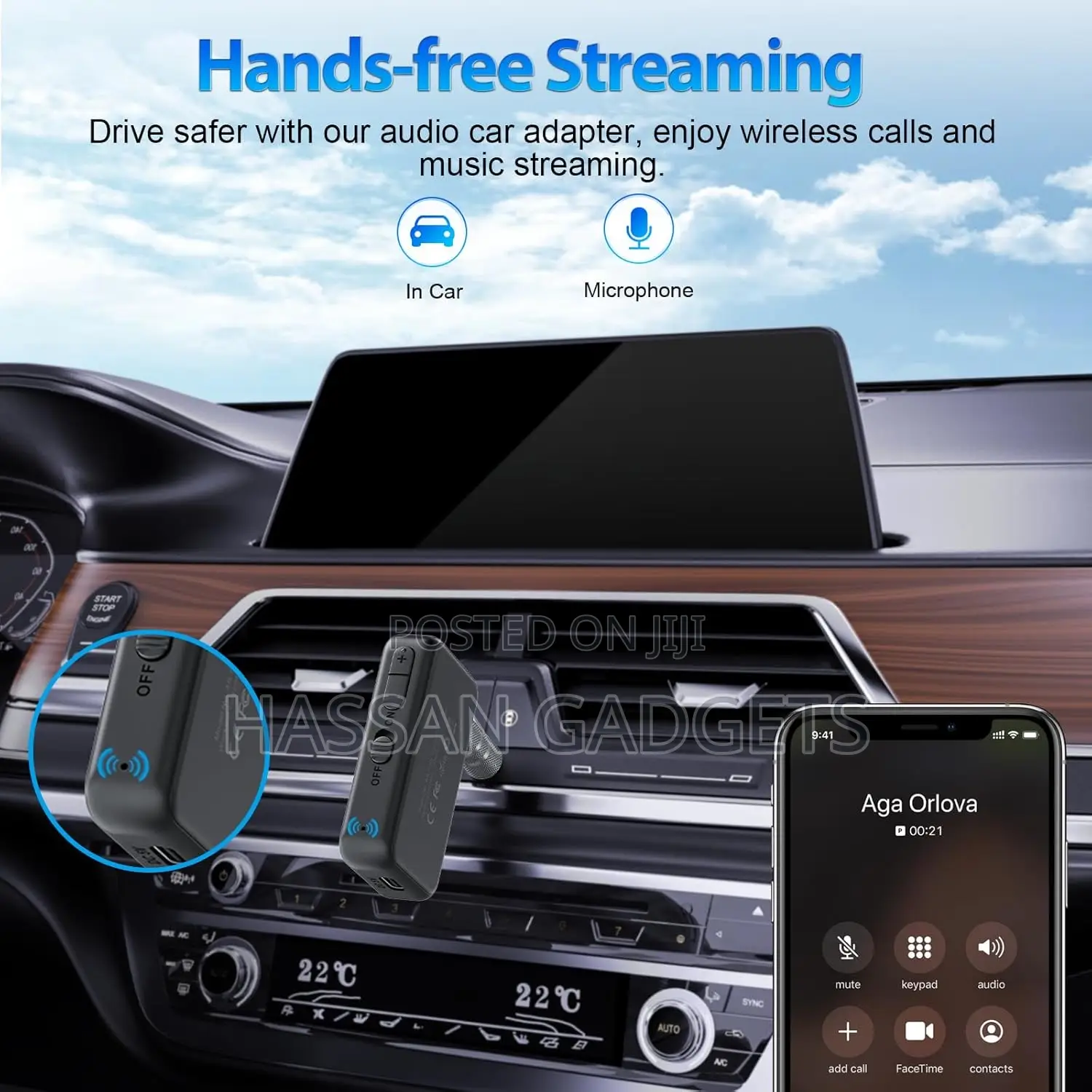 Bluetooth Aux Adapter For Car, Wireless Bluetooth 5.3 Receiver