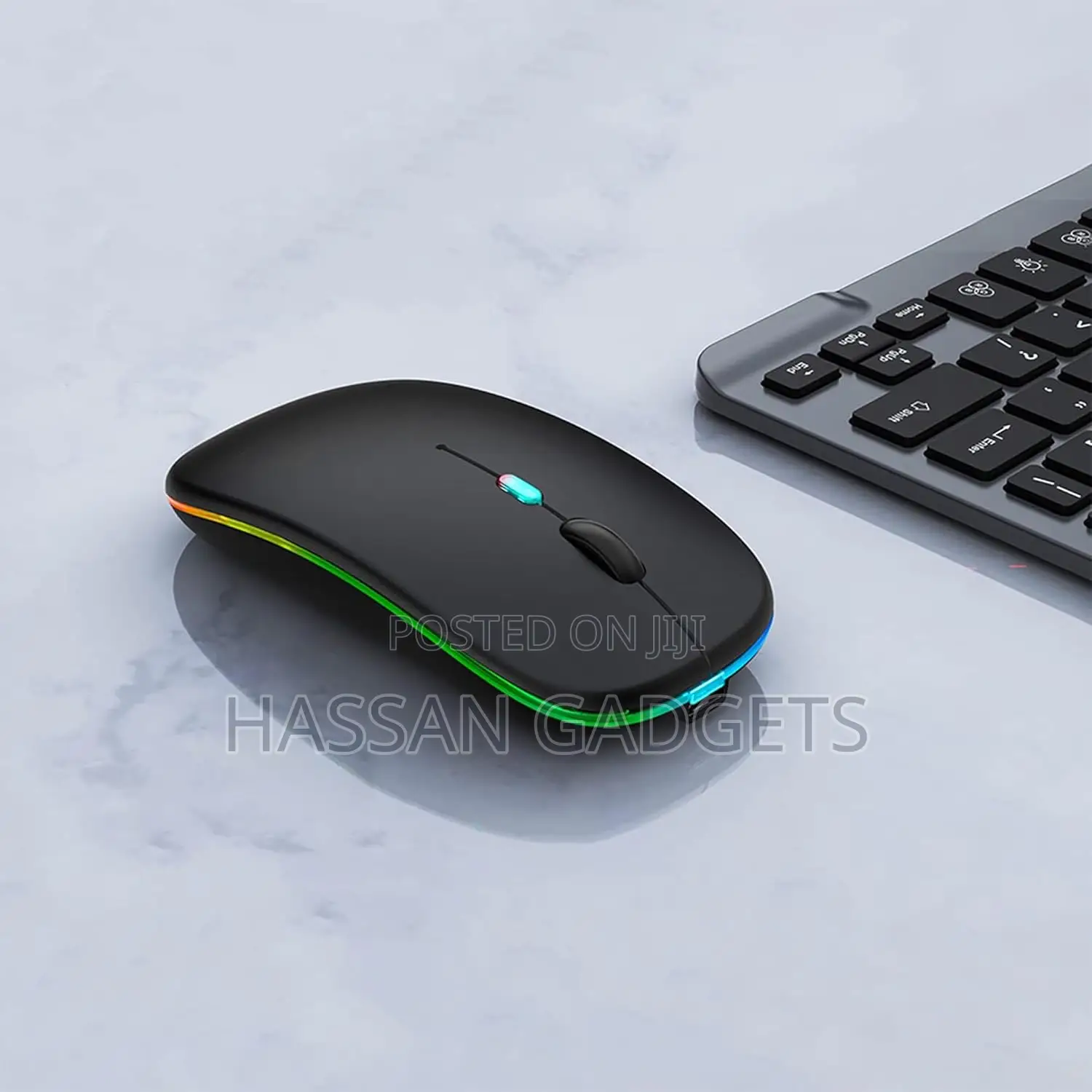 Wireless Bluetooth Mouse Rechargeable Laptop Mice With Led Lights Sile