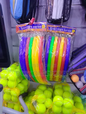 Colorful, Plastic Hula Hoops Intended for Play and Exercise,