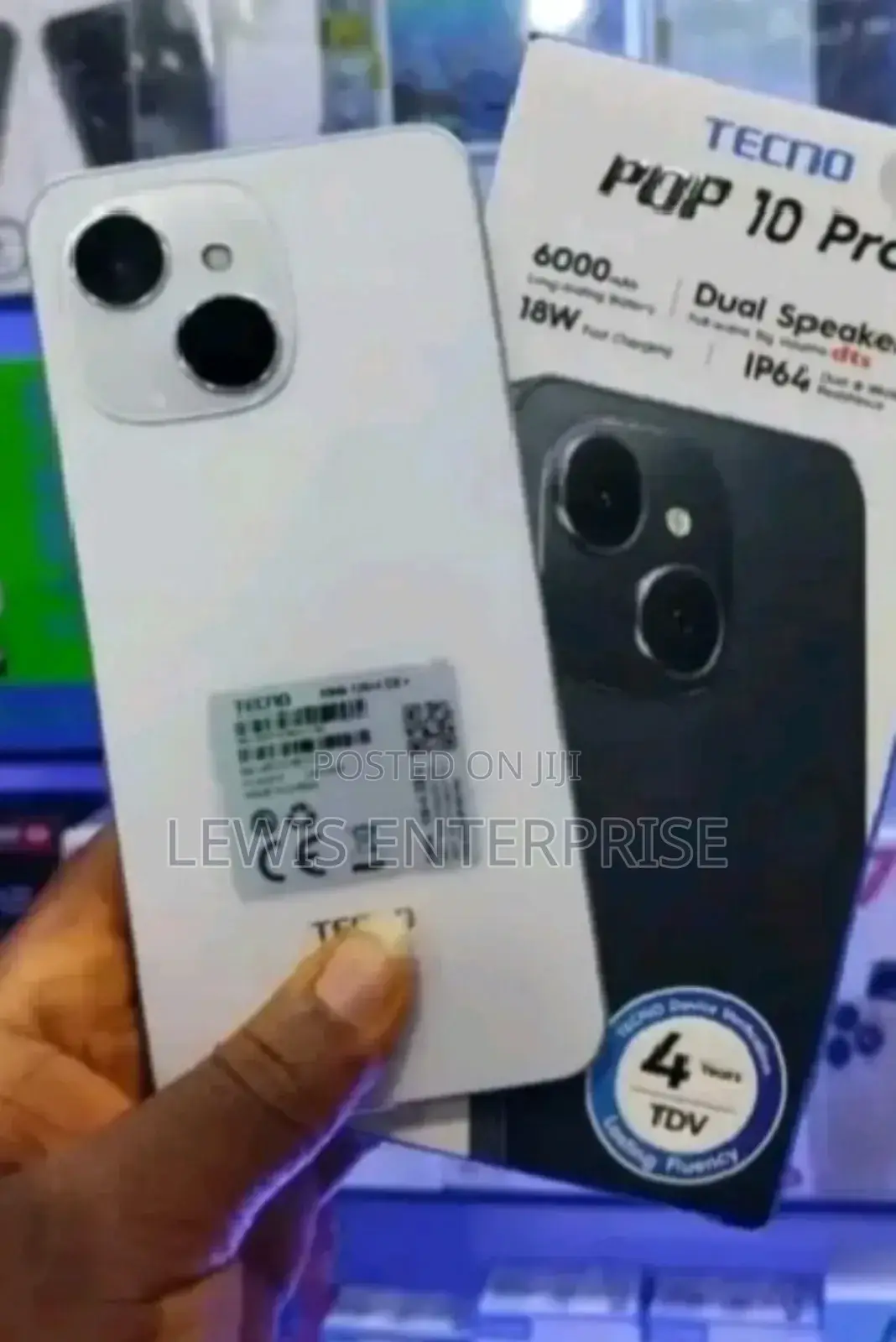 New Tecno Pop 10 Pro 128 GB White