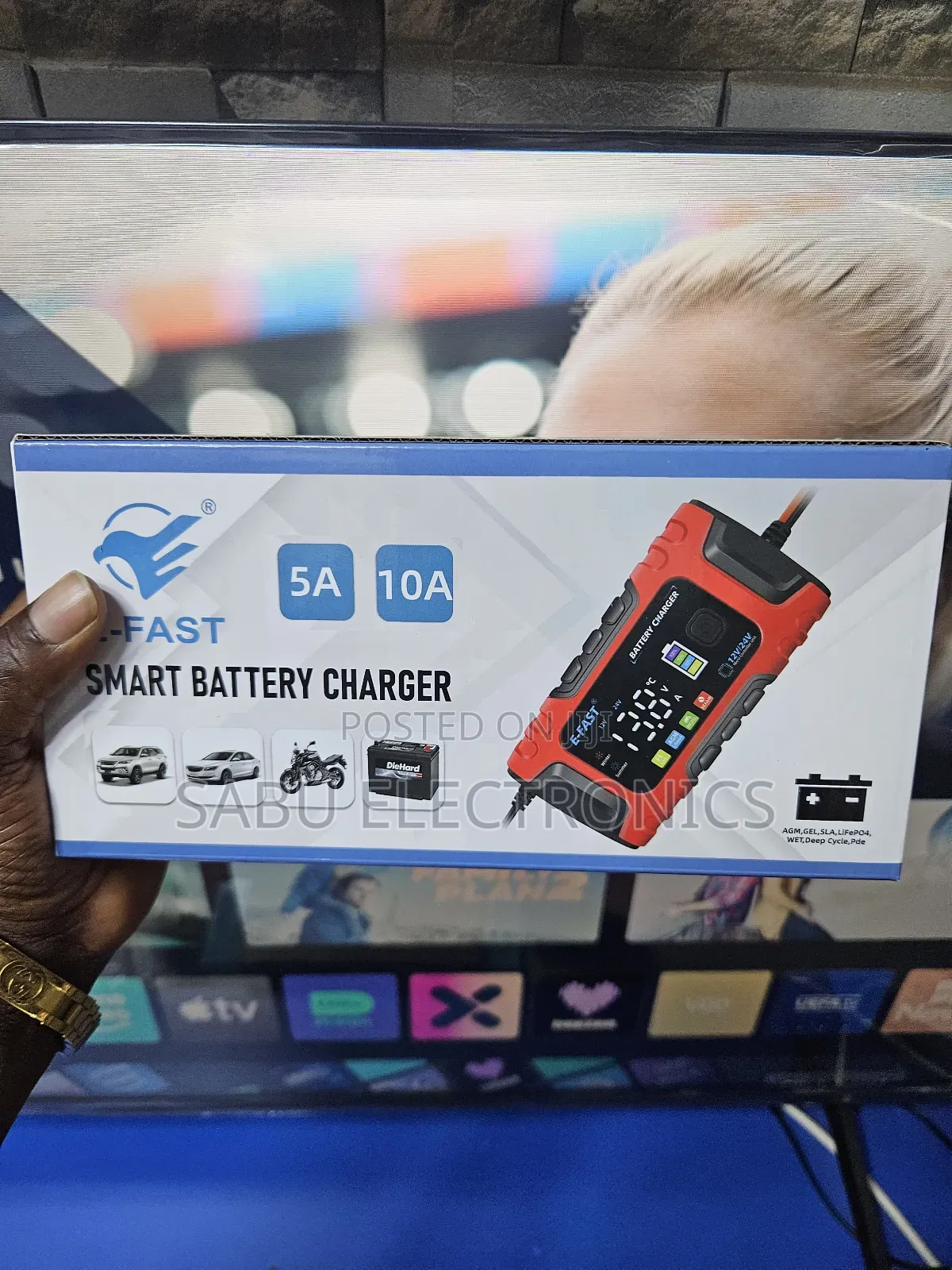12v/24v Battery Charger- Automatic Car Solar Charger _repair Mode