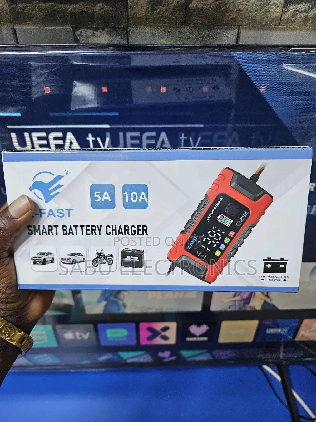 12v/24v Battery Charger- Automatic Car Solar Charger _repair Mode