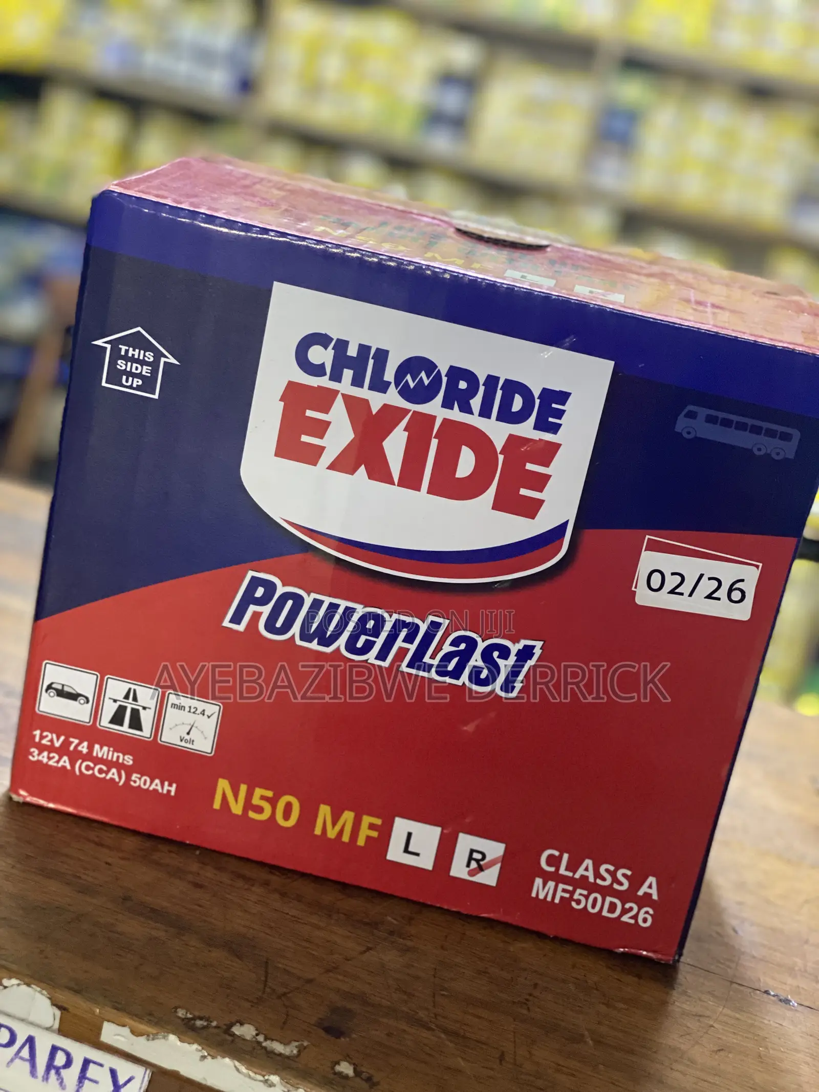 N50 Battery Chloride Exide Powerlast