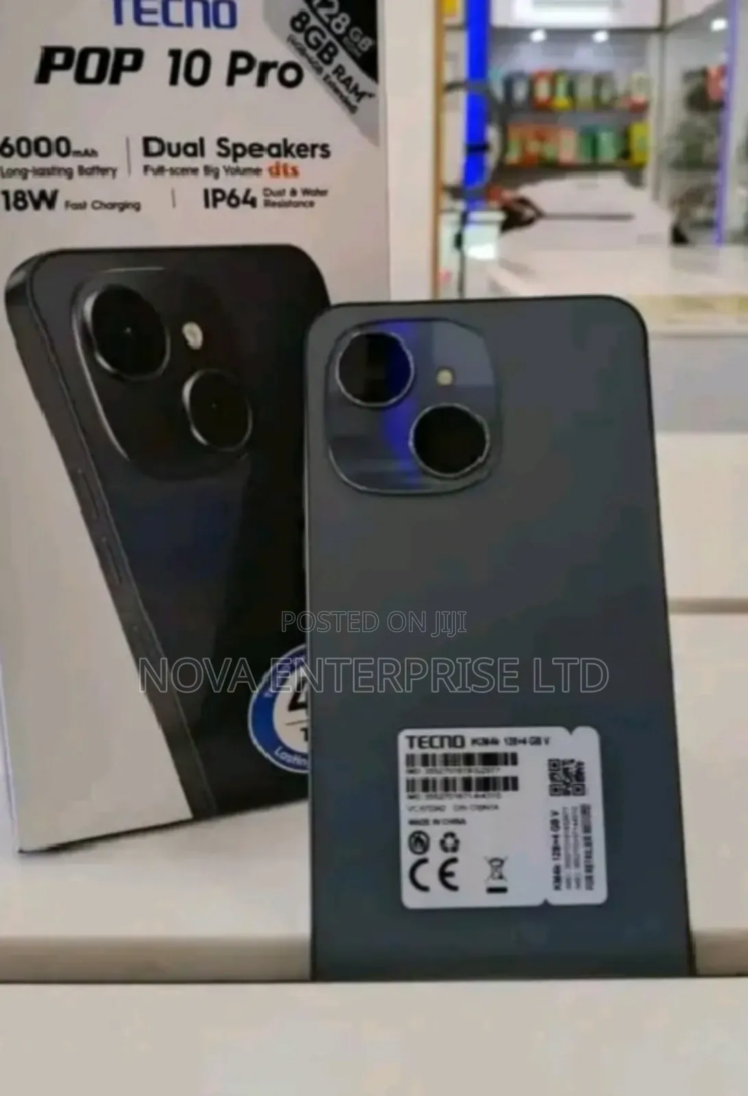 New Tecno Pop 10 Pro 128 GB Black
