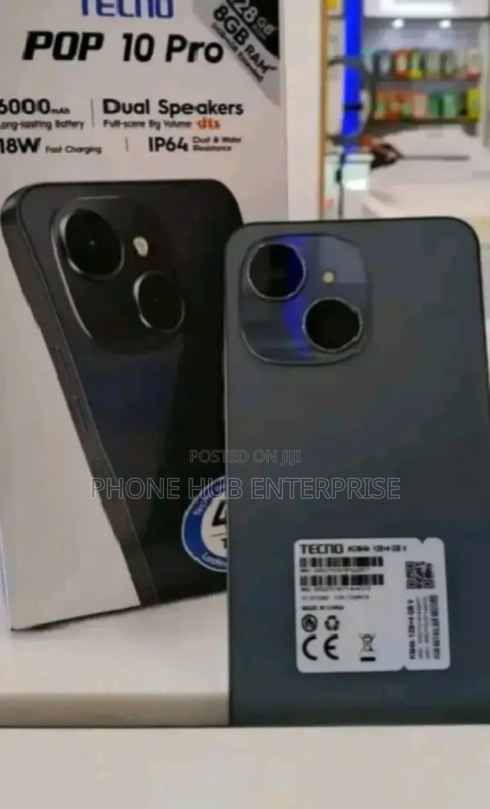 New Tecno Pop 10 Pro 128 GB Black
