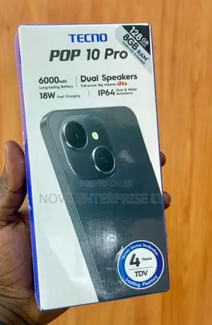 New Tecno Pop 10 Pro 128 GB Black