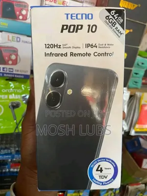 New Tecno Pop 10 64 GB Black