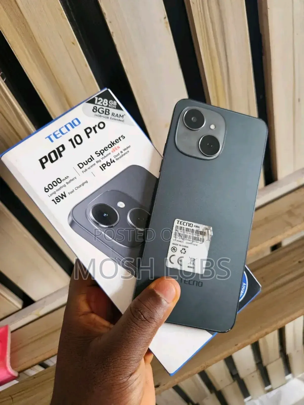 New Tecno Pop 10 Pro 128 GB Black