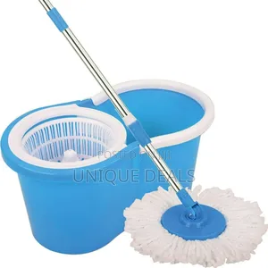 360° Rotating Floor Magic Spin Mop Bucket Set for Microfiber Dry Heads
