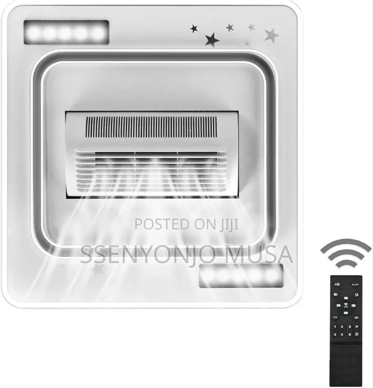 Modern Led Bladeless Ceiling Fan With Remote Control – Silent Ac Motor